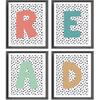 AEHIE Boho Reading Corner Posters Wall Decor, Neutral Read Classroom Poster Prints for Elementary School Kids Room Nursery, Read Reading Themed