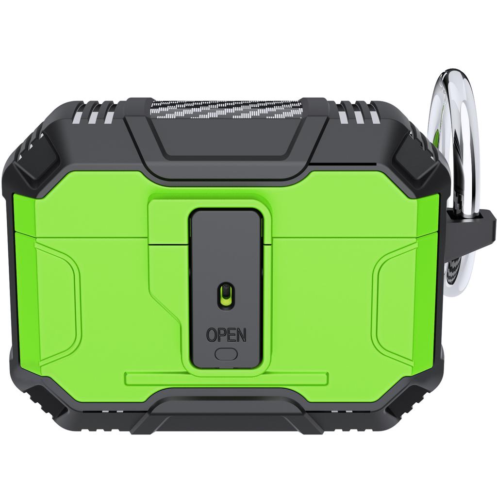 Military-grade Shocokproof Earphone Case For Apple AirPods Pro 4 3 2 1 Bluetooth Wireless Charge Metal Armor Pop-Up Switch Cover