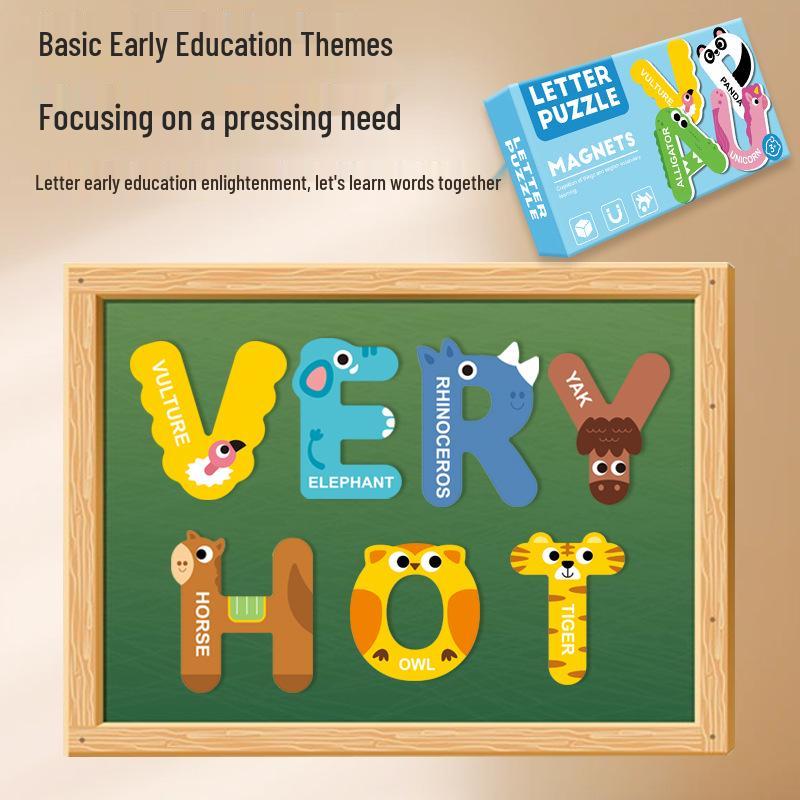 Magnetic Puzzle Fridge Stickers: Educational Logic Toy for Kids 3+