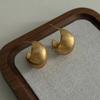 Brushed Ball Earrings Women's High-end Matte Niche Design Light Luxury Temperament Ball Ear Buckle Texture Retro Stud Earrings
