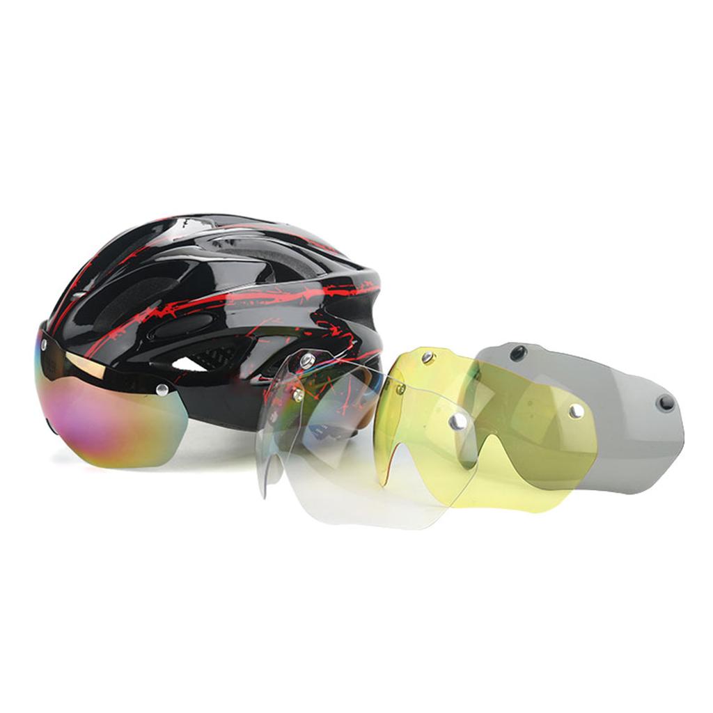 Windproof Helmet Lens Magnetic Bike Helmet Goggles Detachable Sun Visors Cycling Helmet Sun Shield Easy Installation