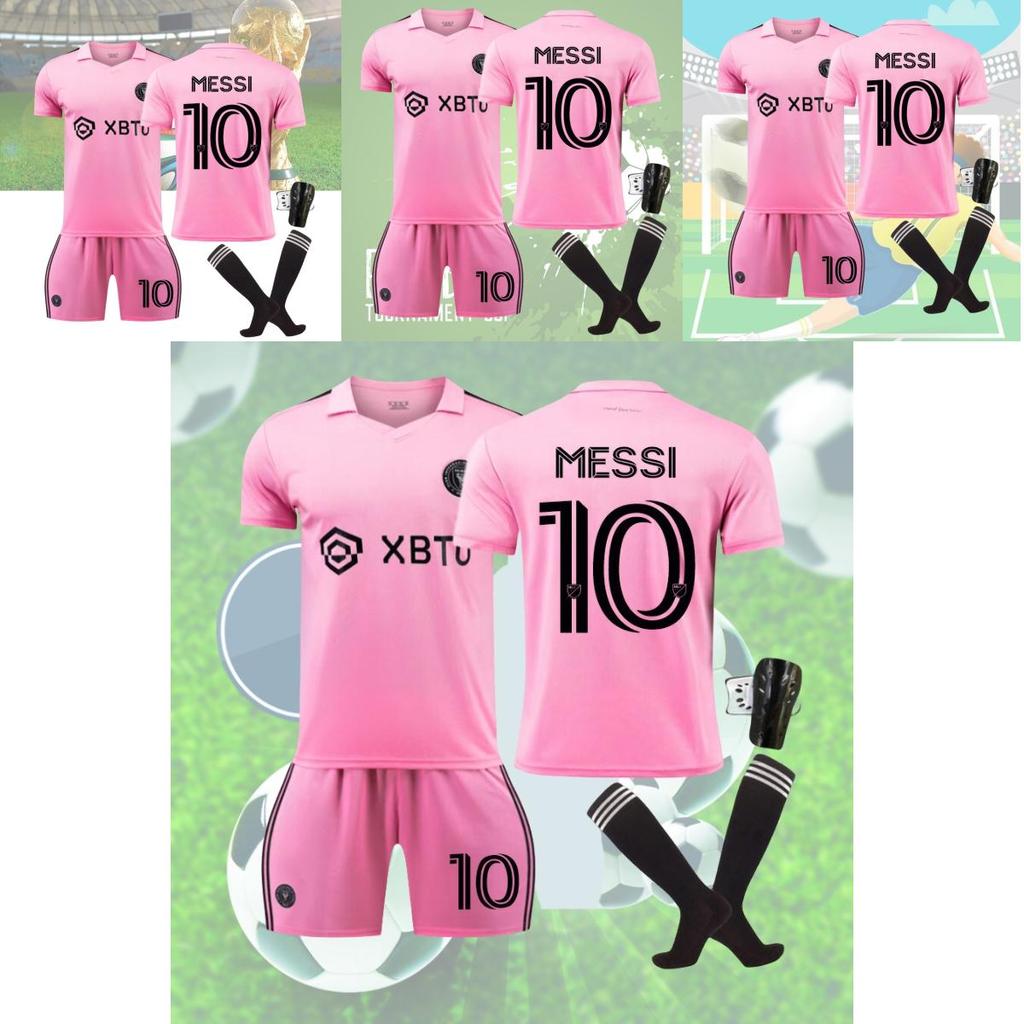 2324 Miami International Messi 10 Home Soccer Jersey Ultra-fine Fiber Material