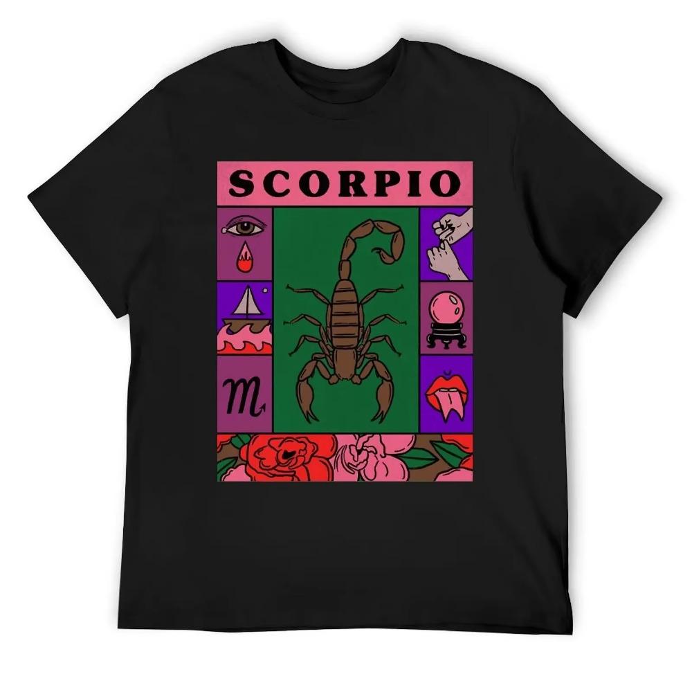 Scorpio Twelve Contellation (10) T-shirts Graphic T-shirt Round Neck  Sport  Sarcastic Aactivity Competition Eur Size
