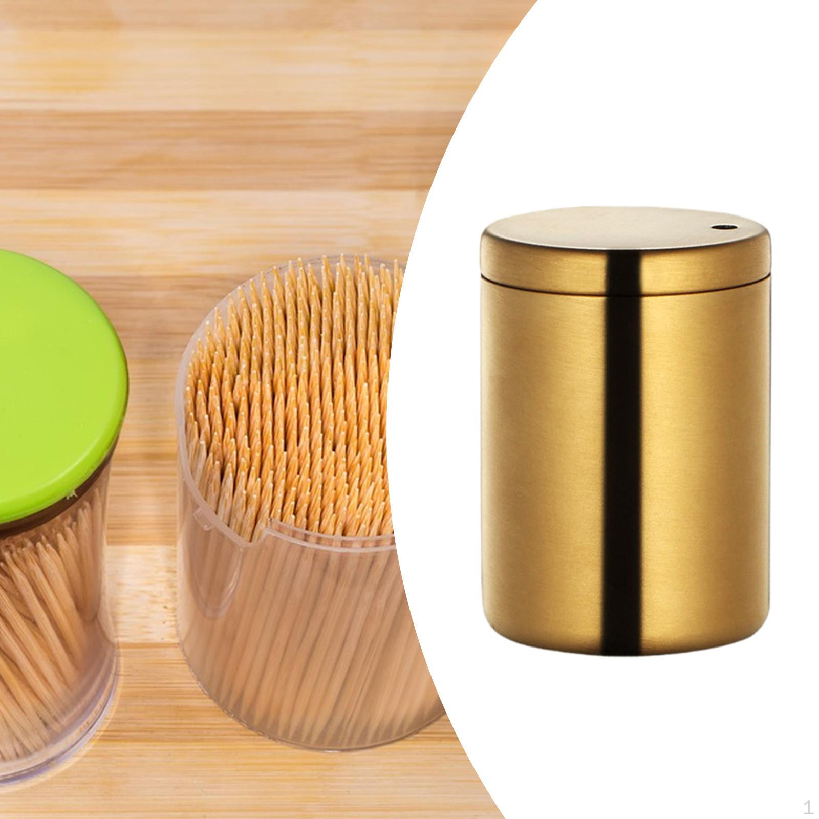 

Держатель для зубочисток Портативный контейнер для зубочисток для ресторана Кафе День рождения золотой