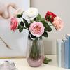Real Touch Artificial Rose Flower 24.8" Long Stem Fake Rose Flower Realistic Big Bloom Rose Bouquet for Wedding Party Floral Arrangement Vase Decor