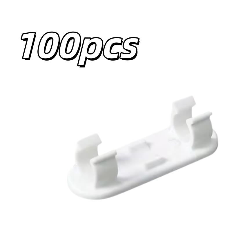 

100pcs Adjustable Cable Clips – Sticky Wire Organizers for TV, PC, Ethernet, Desk & Wall