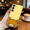 Cute R-Relax B-Bear Phone Case For Samsung Galaxy S24 S25 S23 S22 S21 Plus S24 S25 Transparent Cover Case