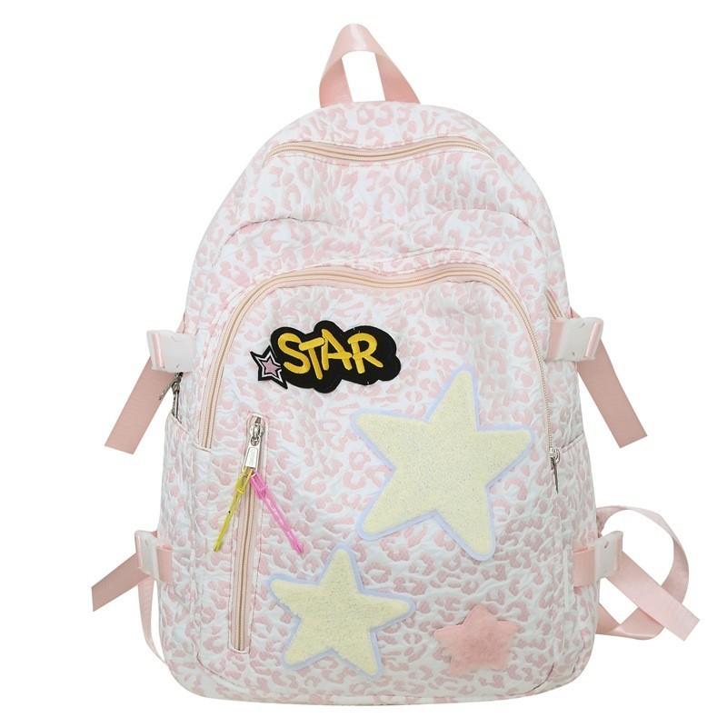 Cute Korean Style Nylon School Backpack For Girls Breathable And Lightweight Durable With High Color Value