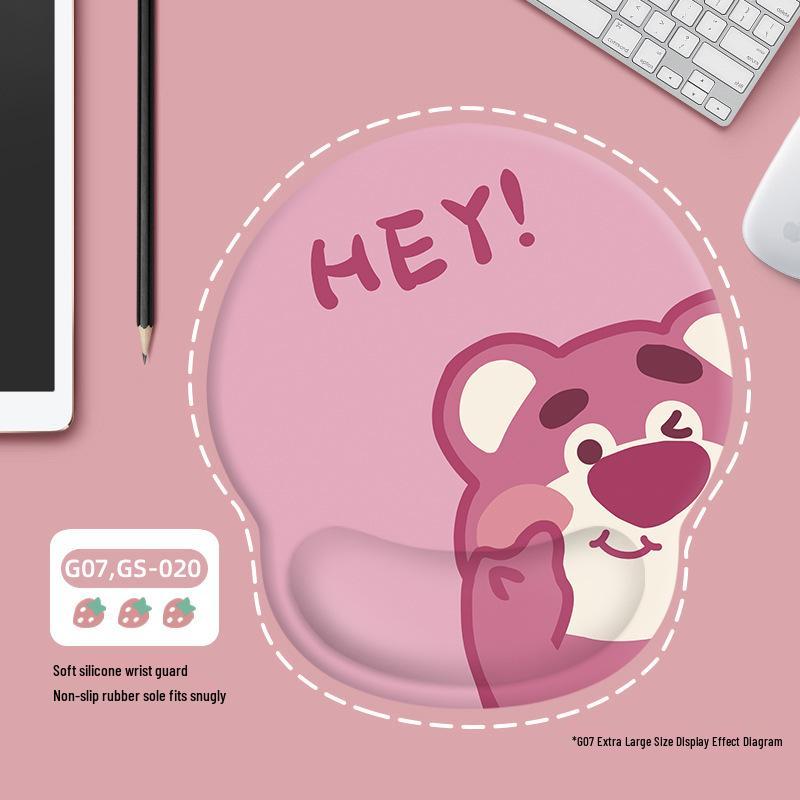 Pacha Dog Rubber Wrist Support Mouse Pad & Cute Keyboard Hand Rest Desk Pad - Ins Style