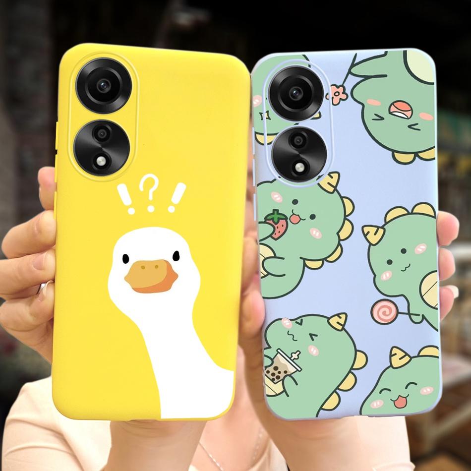 For OPPO A78 Case Oppo A78 4G CPH2565 Cute Fashion Candy Color Soft Silicone TPU Phone Back Cover For OppoA78 A 78 4G 2023