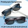 New Retro Wood-Grain Legs UV-Protective Presbyopia Sunglasses High-Definition Anti-Blue Light Reading Glasses +1.0 To +4.0