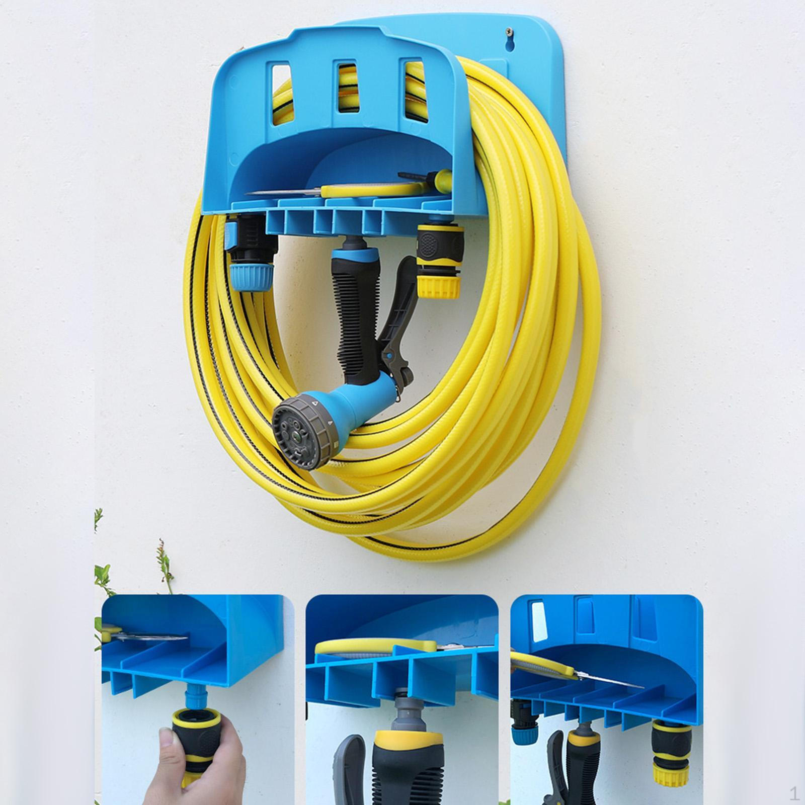 

Гаражне зберігання Організатор кронштейна для садового шланга Для приміщення та вулиці Міцна стійка синій