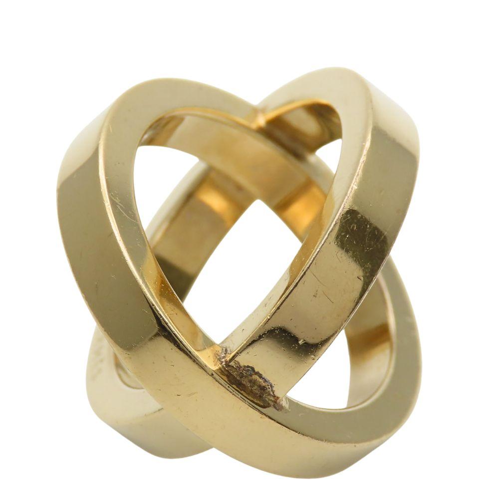 Used HERMES Scarf ring Cosmos FANTAISIE metal 12.2g gold plating
