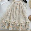 Baby Girls Dress Summer Fashion Korean Girls Sweet Floral Suspenders Skirt Baby's Girl Cute Children's Lace