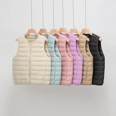 2025 Women's Wavy Pattern Lightweight Sleeveless Down Vest