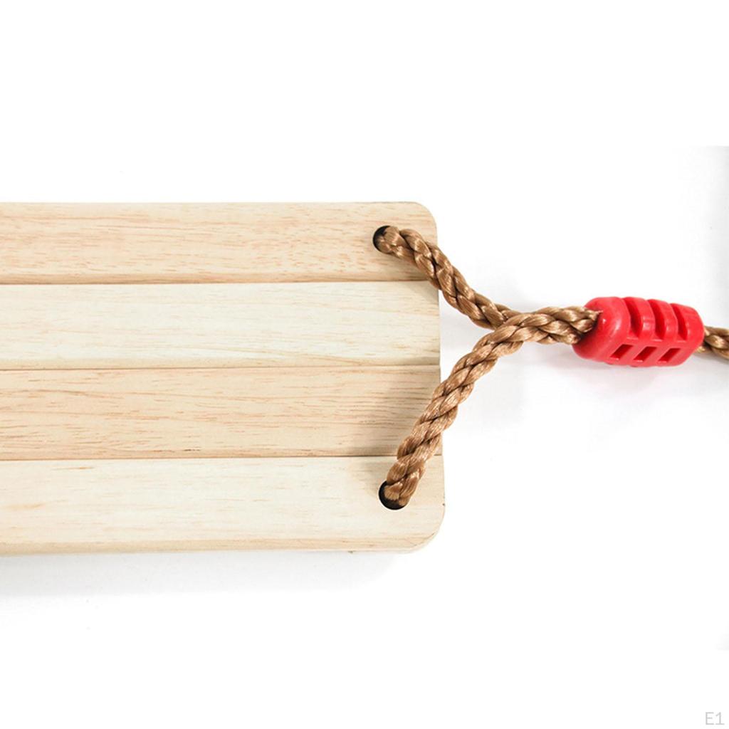 Holzschaukelsitz mit 2 Karabinerhaken Spielplatzgerät für Park Baum Veranda