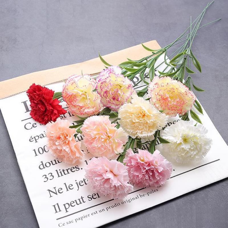 Silk Carnation Bouquet: Teacher's Day, Mother's Day, Women's Day Decorative Gift