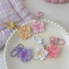 Romantic Sakura Blossom Keychain Girls Sweet Flower Pendant Key Ring Friend Gifts Key Chains Simple Backpack Bag Accessories