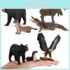 Simulated Deer Eagle Bull Bear Crocodile River Otter Wildlife Model Ornament For Collectors