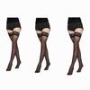 Sexy Women Floral Lace Patchwork Over Knee Thigh High Elastic red black Stockings Womens Over Knee Thigh