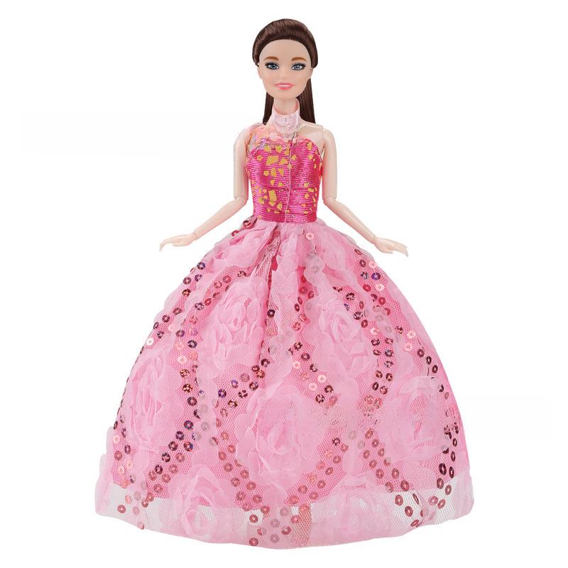 

Кукла 30 см Свадебное платье с аксессуарами - Подходит для куклы Барби 11,5 дюймов, Вечернее платье, Наряд из 6 предметов HS05-11 (Half Package)