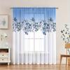 1 Piece of Gradient Orchid Curtain: Suitable for Bedroom/living Room   Romantic Style   Pole Style Gauze Curtain