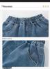 Pantaloncini di jeans alla moda sopra il ginocchio per ragazzi: Abbigliamento Estivo Leggero, Fresco e di Media Lunghezza per Bambini Grandi