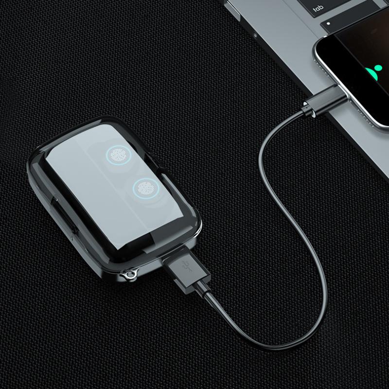 New Bluetooth Wireless Headset Tws Aperture Breath Light 5.1LED Digital Display Touch Good Sound Quality