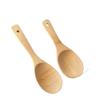 Dual-Use Wooden Wok Spatula & Bamboo Rice Spoon - Non-Stick, High-Temperature Resistant, Long Handle for Stir-Frying and Serving