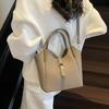 Ouhan Fashion Simple Large Capacity Bucket Bag Handbag New Style Versatile Women's Bag