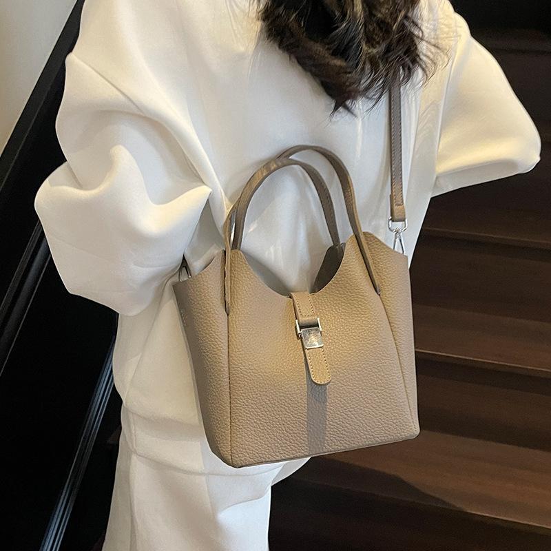 Модная Простая Вместительная Сумка-Ведро Сумка На Плечо Новый Стиль Универсальная Женская Сумка