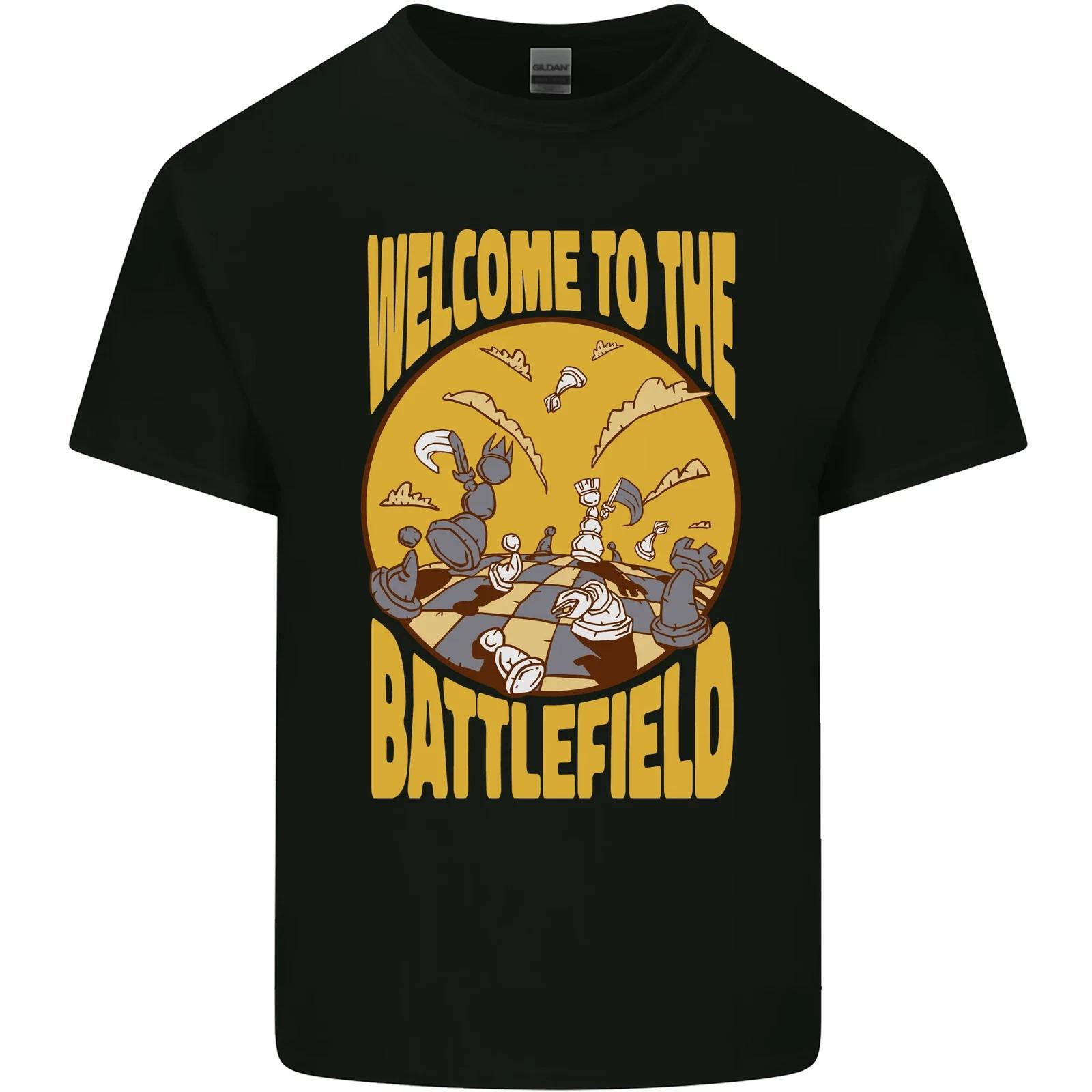Chess Battlefield Funny Kids T-Shirt Childrens M