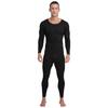 Mens Long Sleeve Round Neck Thermal Underwear Warm Base Layer Soft Breathable Tops Bottom Set Winter Cold Weather Wear