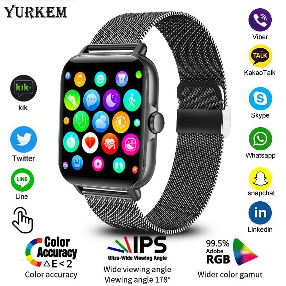 Buy YurKem Color Screen Men Smart Watch Full Touch Bluetooth Call