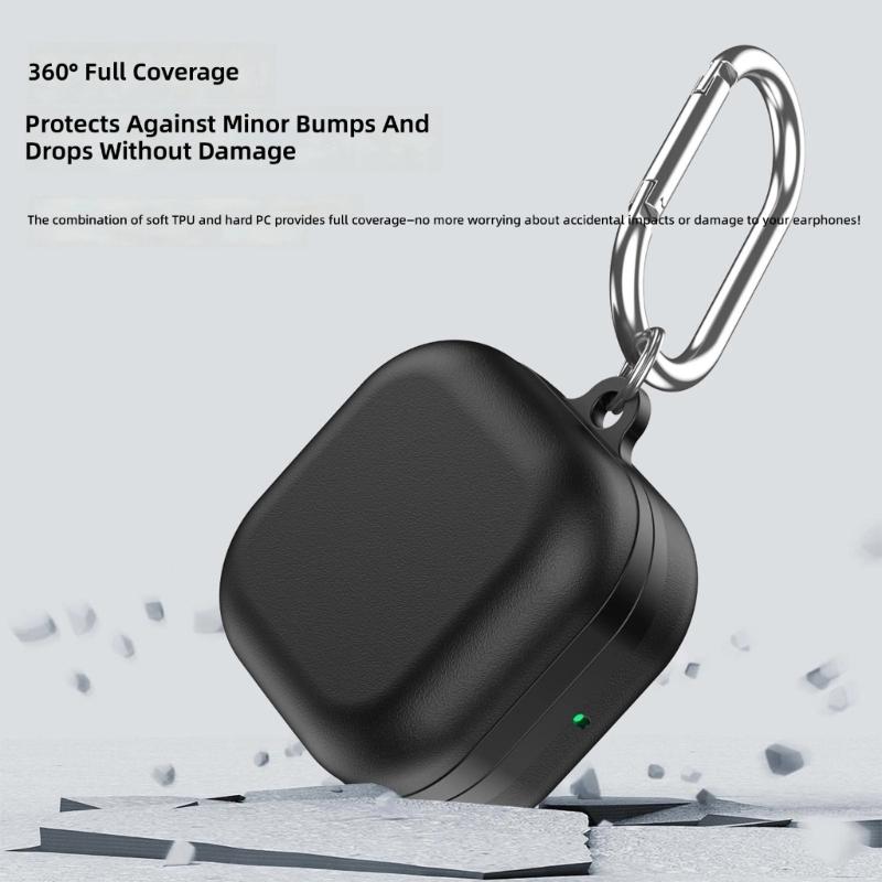 Premium TPU Hülle für Buds4 / 4Pro Ohrhörer Schale Schutzhülle Mit Haltbarkeits Schutz und Praktischem Karabiner Haken