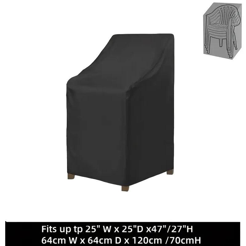 

1/2pcs Patio Stacking Chair Covers Stacked Chair Dust Cover with Storage Bag Oxford Cloth Outdoor Garden Stacking Chair Covers