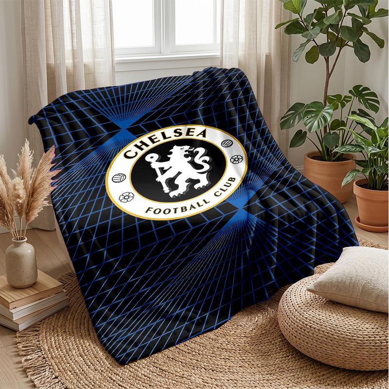 Chelsea FC Theme Blanket Soft Flannel Fleece Blanket Warm Lightweight Throw Blanket for Home Sofa Bed