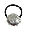 3Pcs Women Hair Ties Elastic Hair Bands with Metal Conch Shell Starfish Decoration Soft