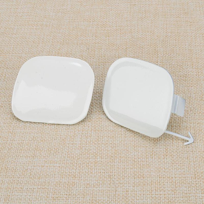 521270E926 Front Left&Right Bumper Tow Hook Eye Cover Cap 521200E927 Fit For Toyota Highlander 2015 2016 2017 White Plastic