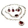 Women Jewelry Set Rhinestones Pendant Decoration Plating Necklace Earrings Ring Bracelet