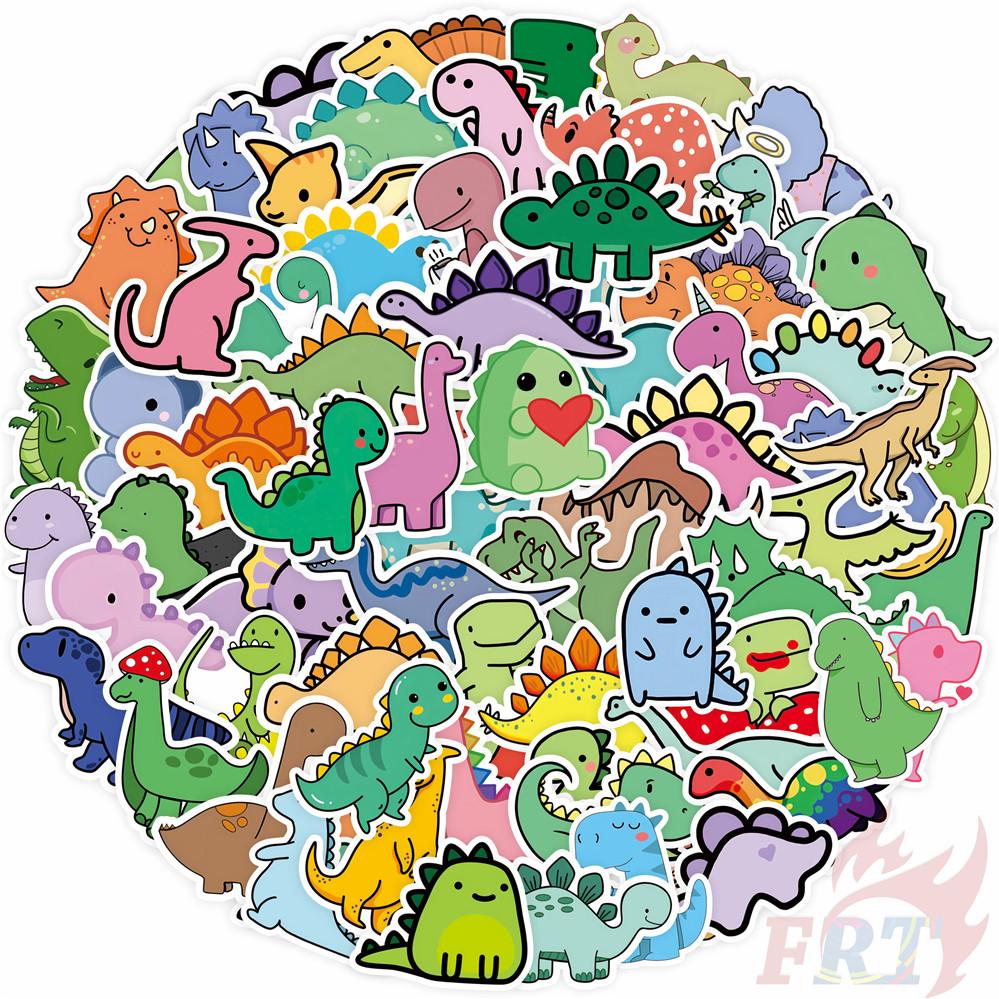 100Pcs/Set Q Baby Funny Dinosaur Series 01 Stickers DIY Scrapbooks Album Decor Decals Stickers