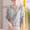 Women's Stylish Spring & Autumn Long-Sleeve Top for Middle-Aged & Elderly 