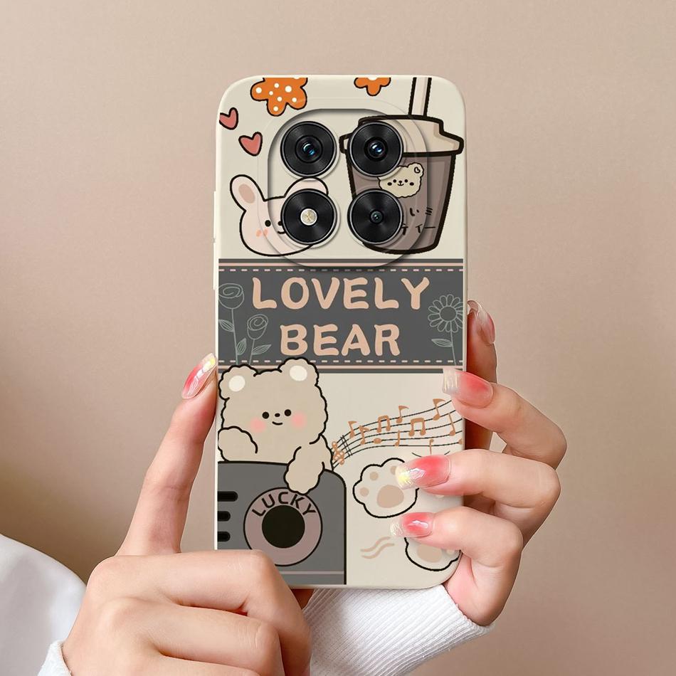 Case For Poco X7 Pro Cute Dinosaur Phone Bags Soft High Quality Liquid Silicone Back Cover For Poco X 7 Pro X7Pro Durable Fundas