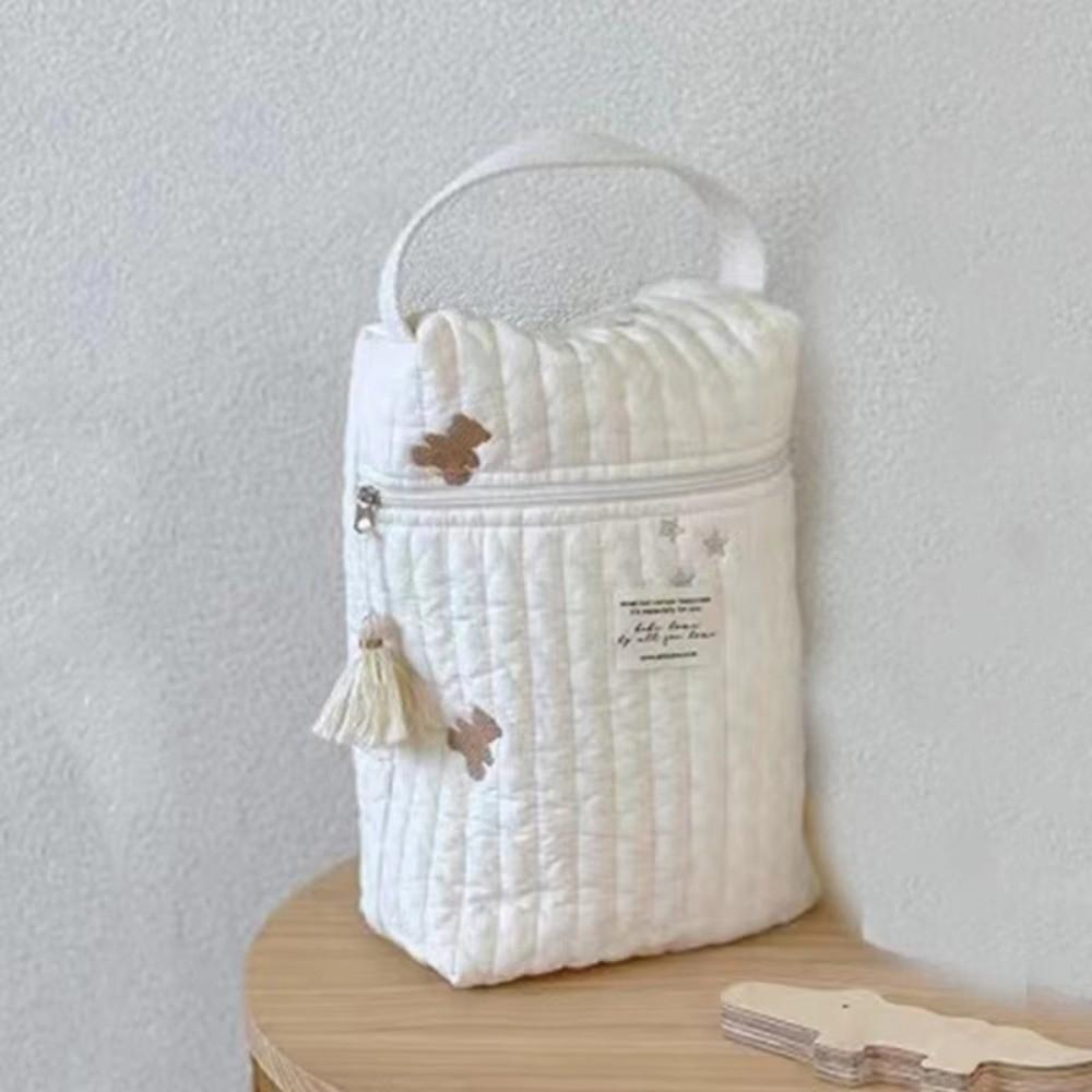 Quilted Baby Diaper Bag Large Capacity Embroidery Mommy Bag Handbags Diaper Organizer Newborn