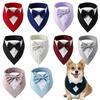 Formeller Britischer Hochzeitsanzug für Haustiere Gentleman Schal Fliege Kragen Hund Dreieckstuch Sabbertuch Haustier Dekoration Zubehör