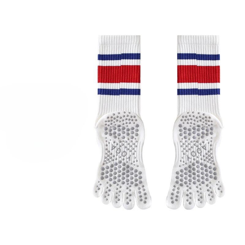 Five-finger Socks, Yoga Socks, Anti-slip Professional Women's Pilates Socks, Anti-slip Socks, Yoga Socks, Autumn and Winter Mid-calf