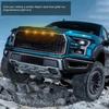 4Pcs Universal Car Front Led Grille Light Smoked Amber White 12Led Grill Light Eagle Eye Lamp For Off Road Trunk Suv 12V