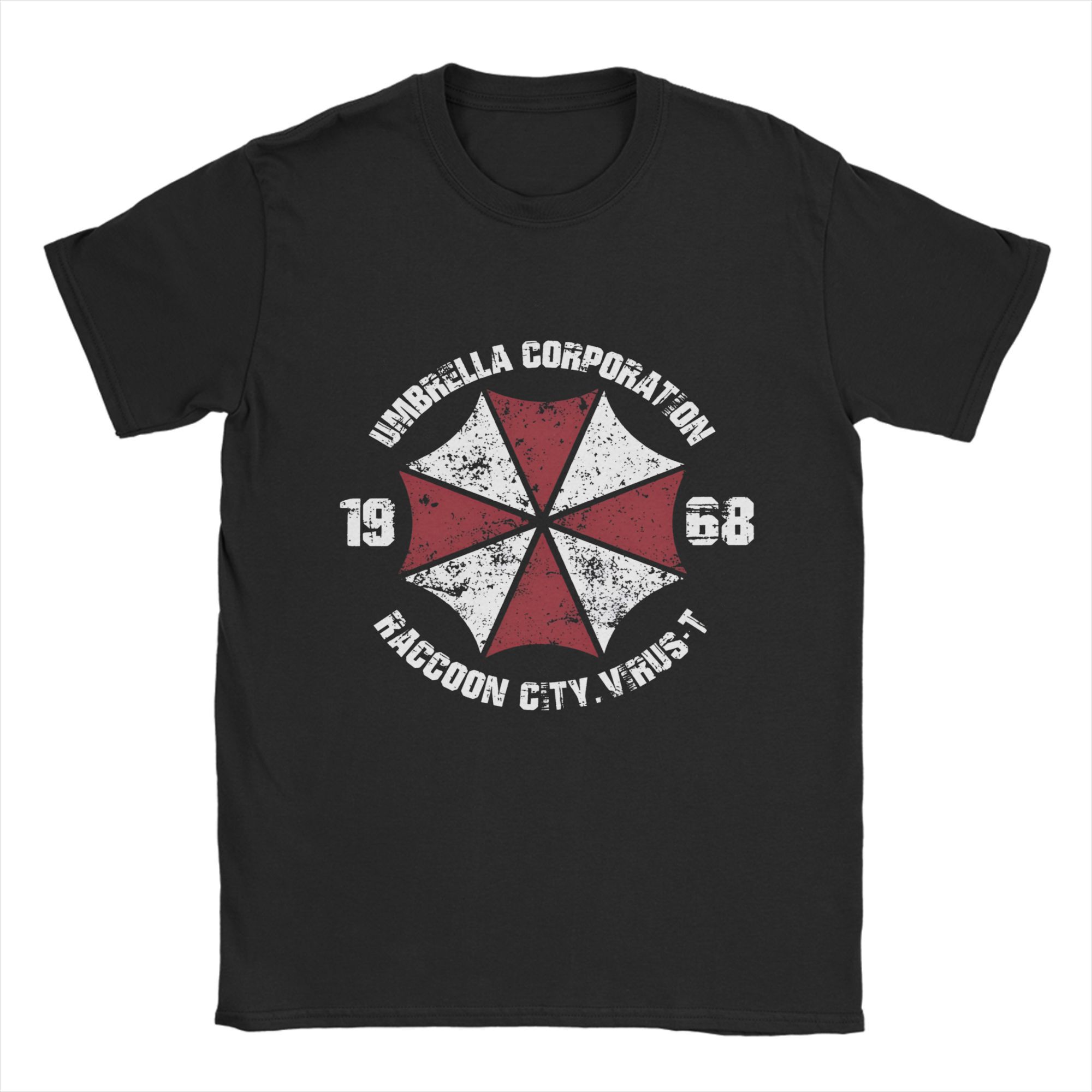 BenberFashion Resident Eviling 4 Umbrellas Corporation T-shirt voor Heren Japans Horrorspel 100% Katoen T-shirt Korte Mouw T-shirts Tops M