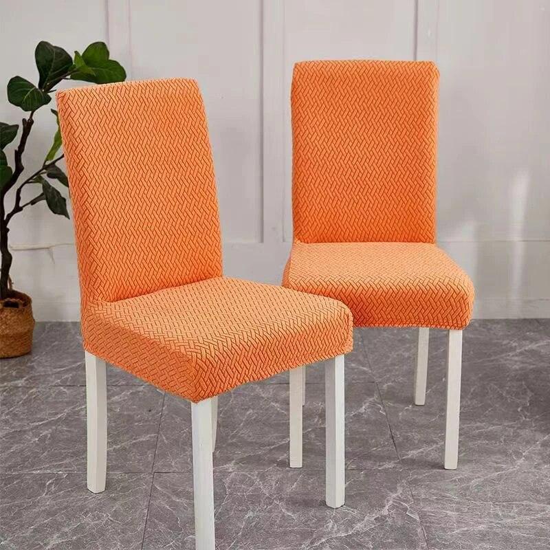 High Stretch Jacquard Three-Dimensional Chair Cover for Dining Room, Kitchen, Home Thick Fabric Covers, Easily Washable Covers