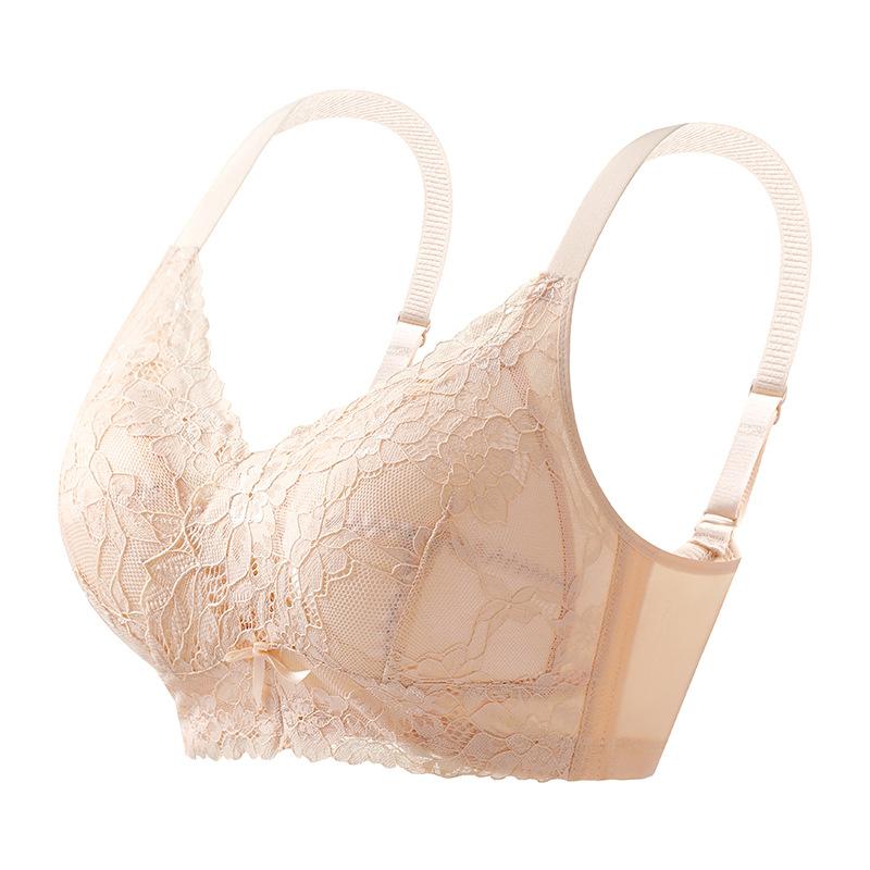 Large breasts show small, thin lace, light and breathable, and the secondary breasts are closed to prevent sagging and gathering. Adjustable bra cover